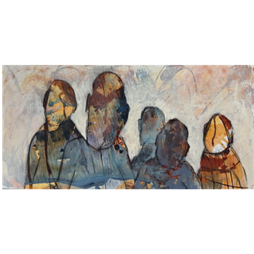 Maleri 50 x 100 cm - Friends